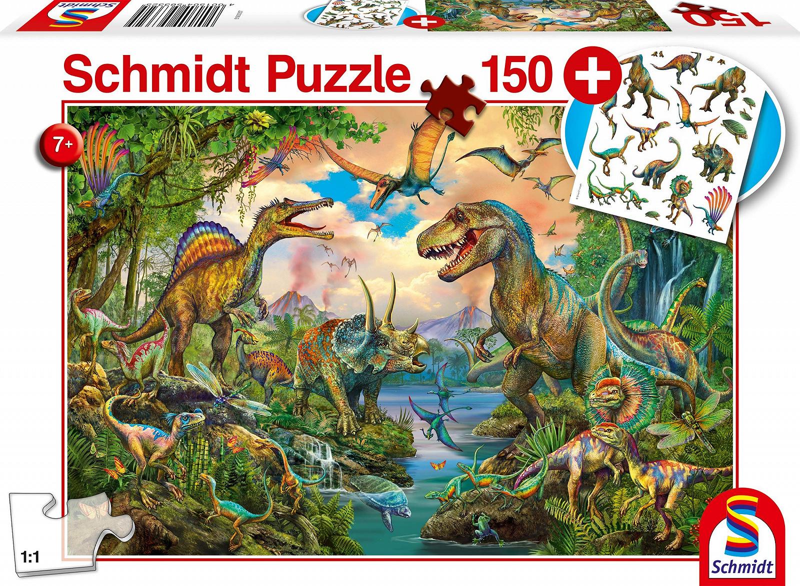 Пазл Schmidt Spiele 56332 Wild Dinos 150 деталей тату динозавров разноцветный, фото №1
