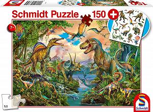 Пазл Schmidt Spiele 56332 Wild Dinos 150 деталей тату динозавров разноцветный - Фото 1