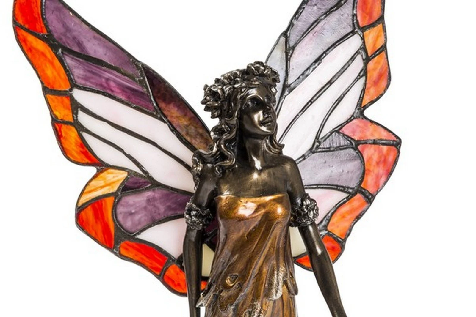 Настільна лампа Tiffany Woman and Peacock, фото №2