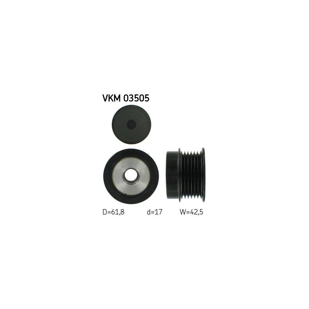 Обгонна муфта генератора SKF VKM 03505 для OPEL SAAB VAUXHALL, фото №1