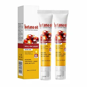 Олія для волосся Batana, для заспокоєння шкіри голови, для густоти волосся, з кульковим аплікатором - 2 шт - Фото 1