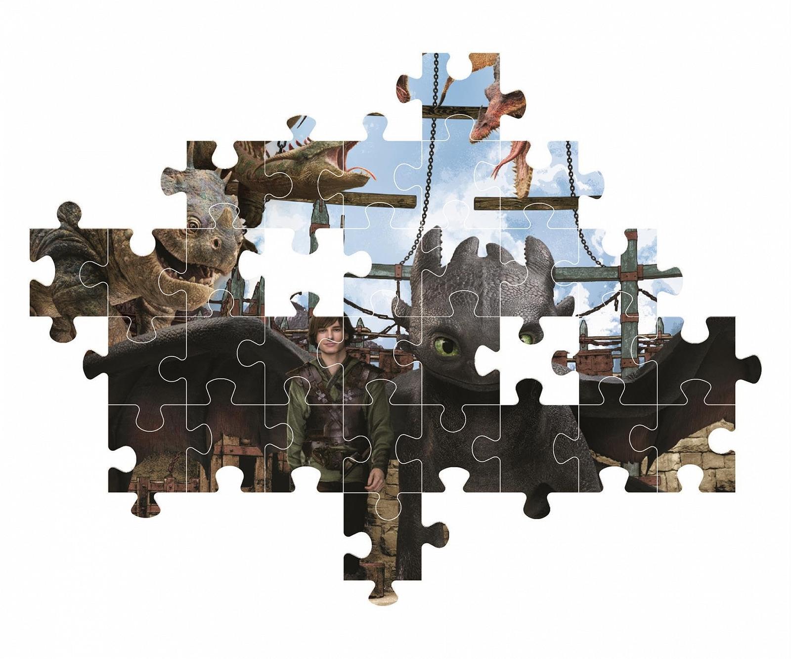 Пазл Clementoni Dragons 25080 104 детали Super Puzzle Gloss Effect, фото №3