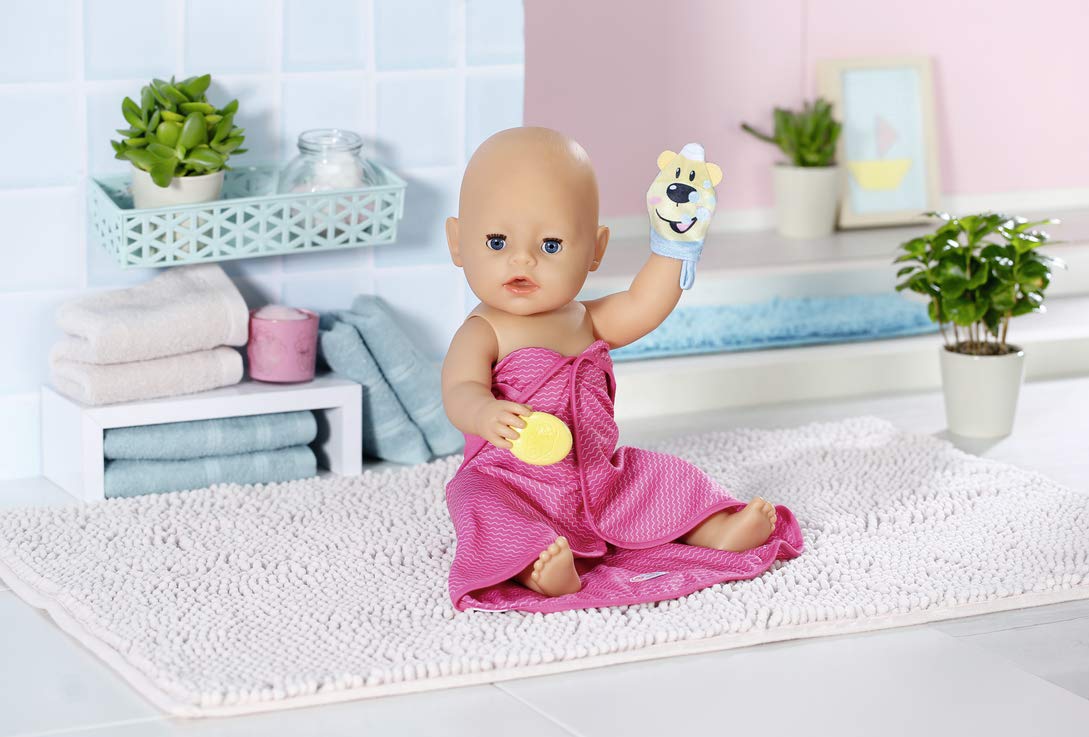 Аксессуары для кукол Zapf Creation BABY born 830635 полотенце с капюшоном желтый желтый, фото №4