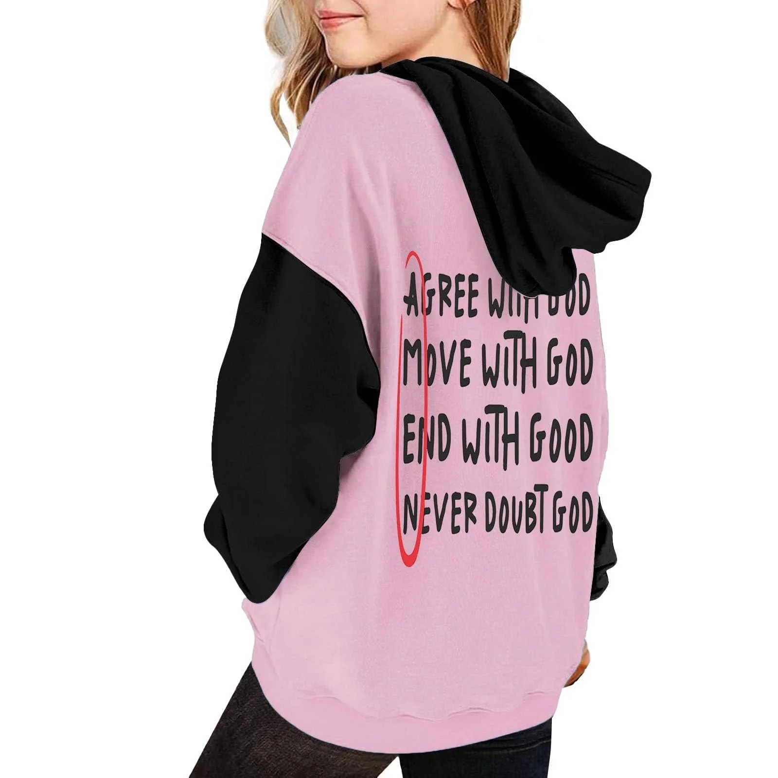 Худі для дівчинки Oversize, однотонний, з кишенею, фото №1