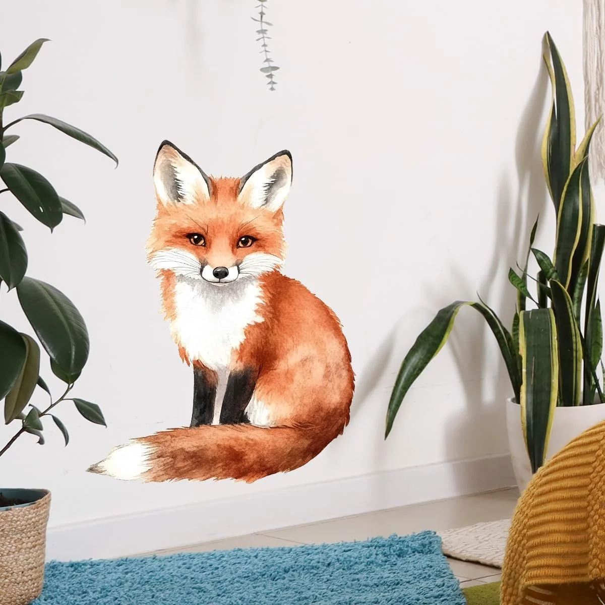Наклейка на стіну Мультяшне лисеня Акварель, фото №3