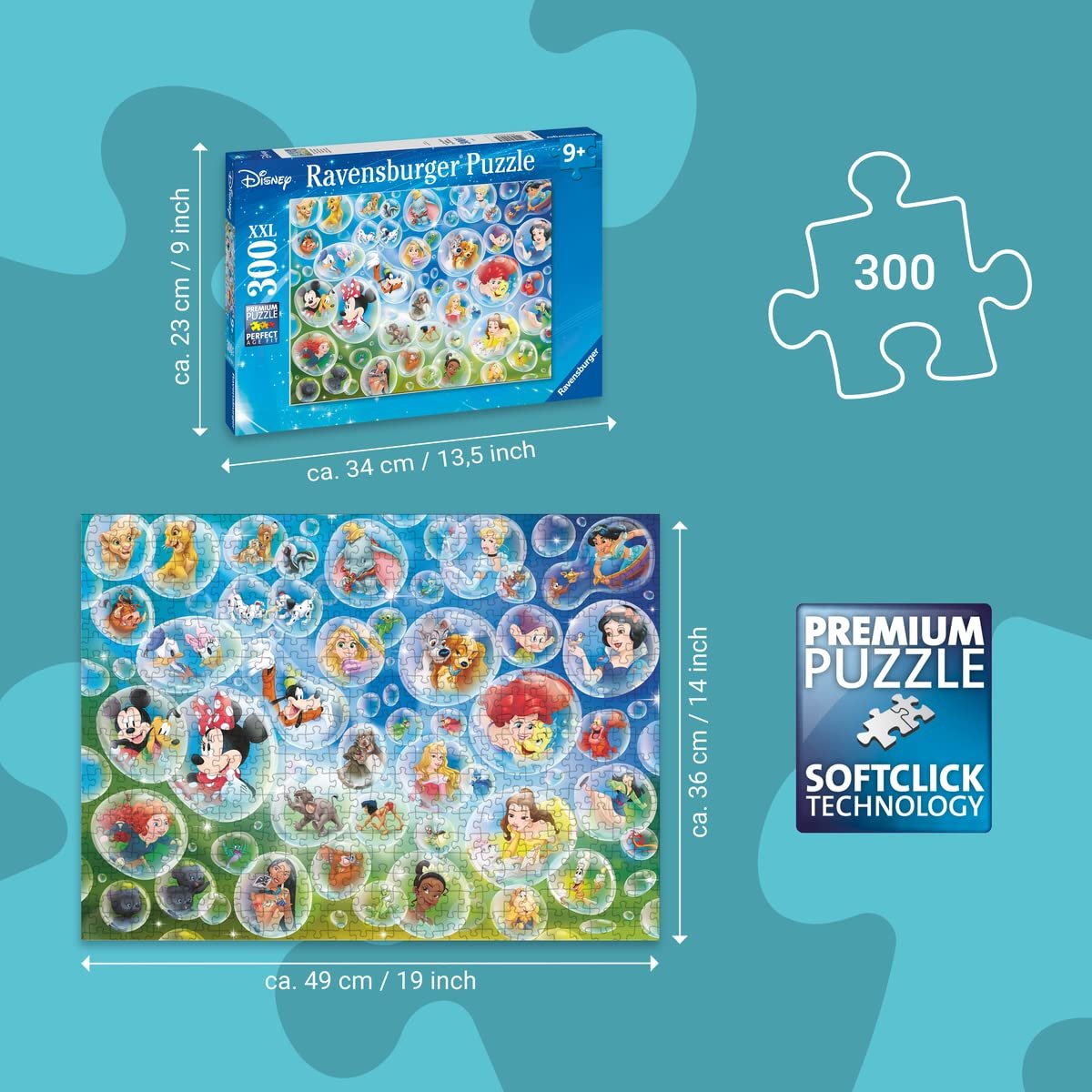 Пазл Ravensburger Disney 80536 Bubbles 300 елементів, фото №3