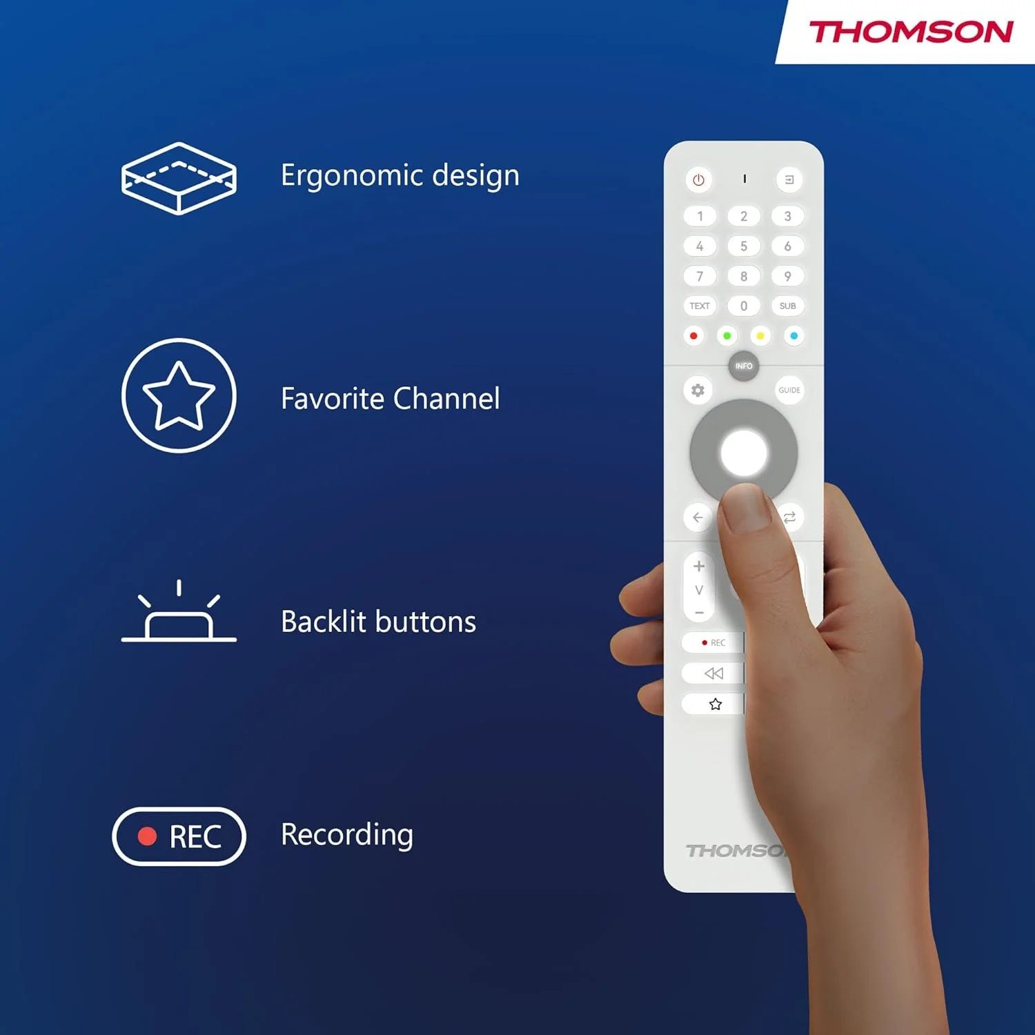 Телевізор 40" Thomson 40FD2S13W / Full HD / 60 Гц / LED / T2 / Білий, фото №7 Телевізор 40" Thomson 40FD2S13W / Full HD / 60 Гц / LED / T2 / Білий, фото №7