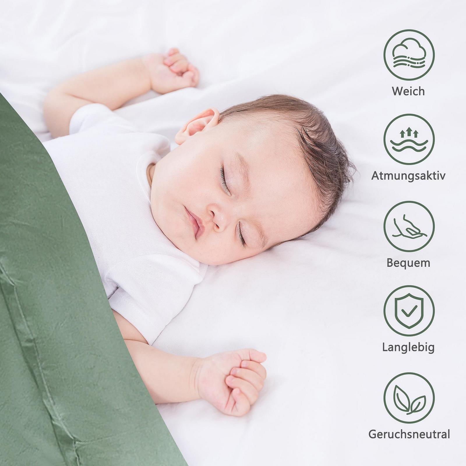 Комплект постільної білизни ATsense 4 предмети, 2 підодіяльника 135 x 200 см та 2 наволочки 80 x 80 см, зелений, фото №6