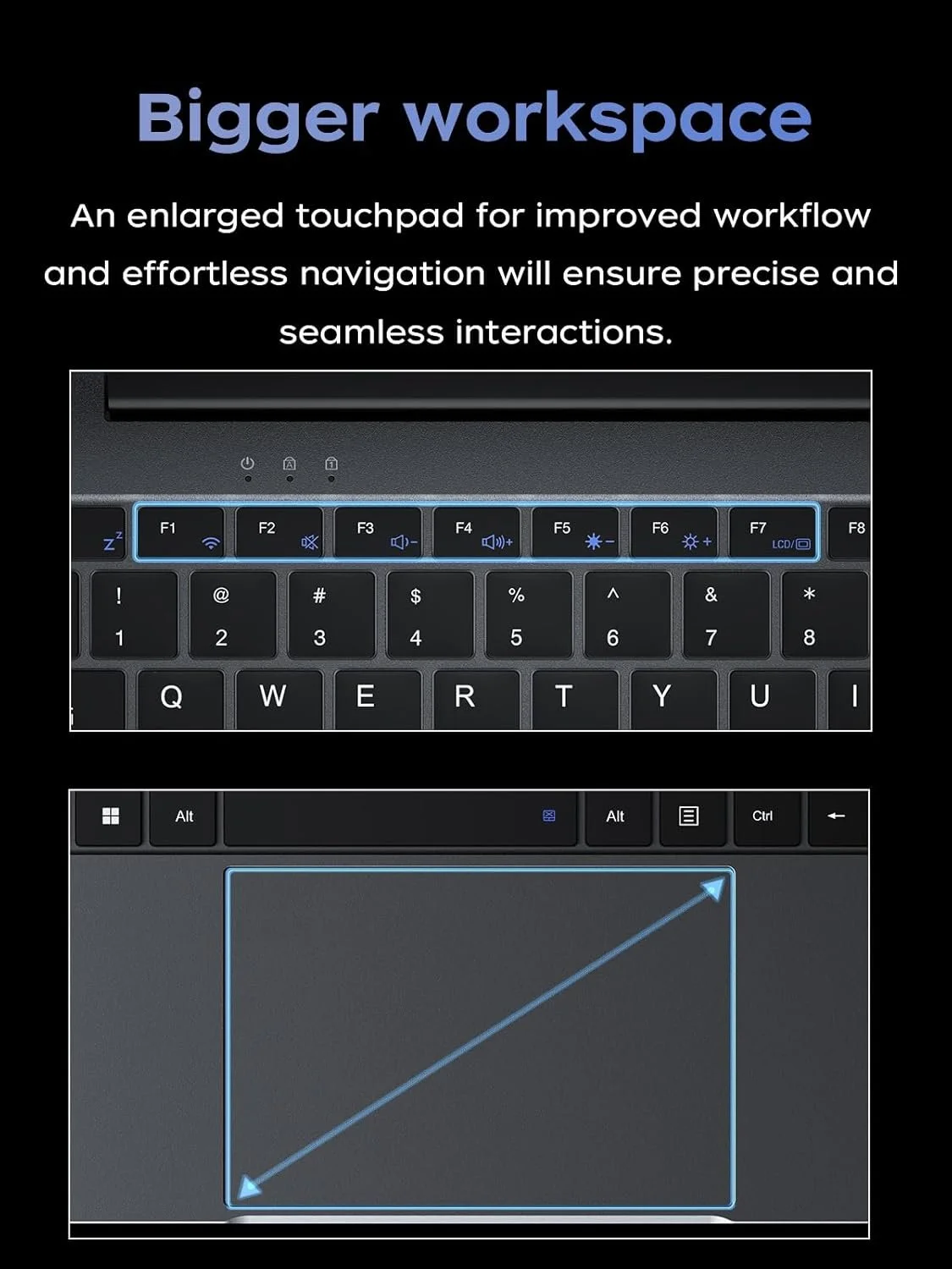 Ноутбук 15.6" AOC TX15 Intel N150 RAM 16GB SSD 512GB Windows 11 Pro Алюмінієвий корпус, фото №4