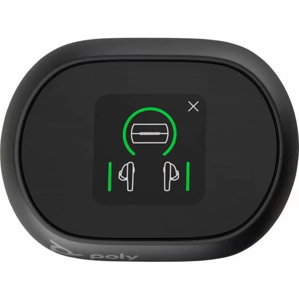 Бездротові навушники Poly Voyager Free 60+ UC / Bluetooth 5.3 / USB-A / USB-C / 3.5 mm Jack / Активне шумозаглушення / ANC / ENC / AAC / aptX / SBC / mSBC / Вологозахист IP54 / Швидка зарядка / До 15 годин роботи / Чорні, фото №6