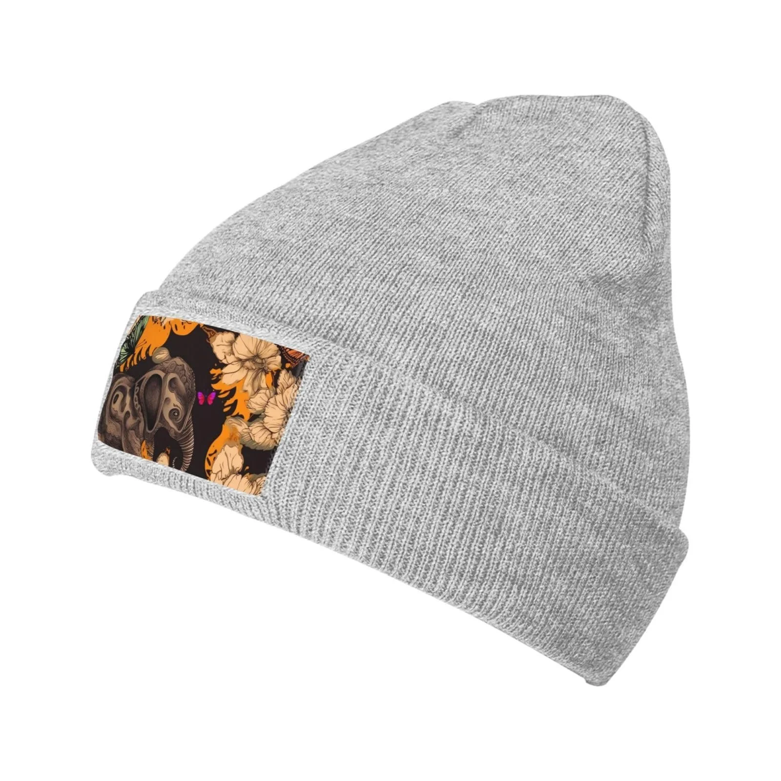 Шапка-бини со слоном и бабочкой для женщин, зимняя, теплая, вязаная, фото №1 Шапка-бини со слоном и бабочкой для женщин, зимняя, теплая, вязаная, фото №1
