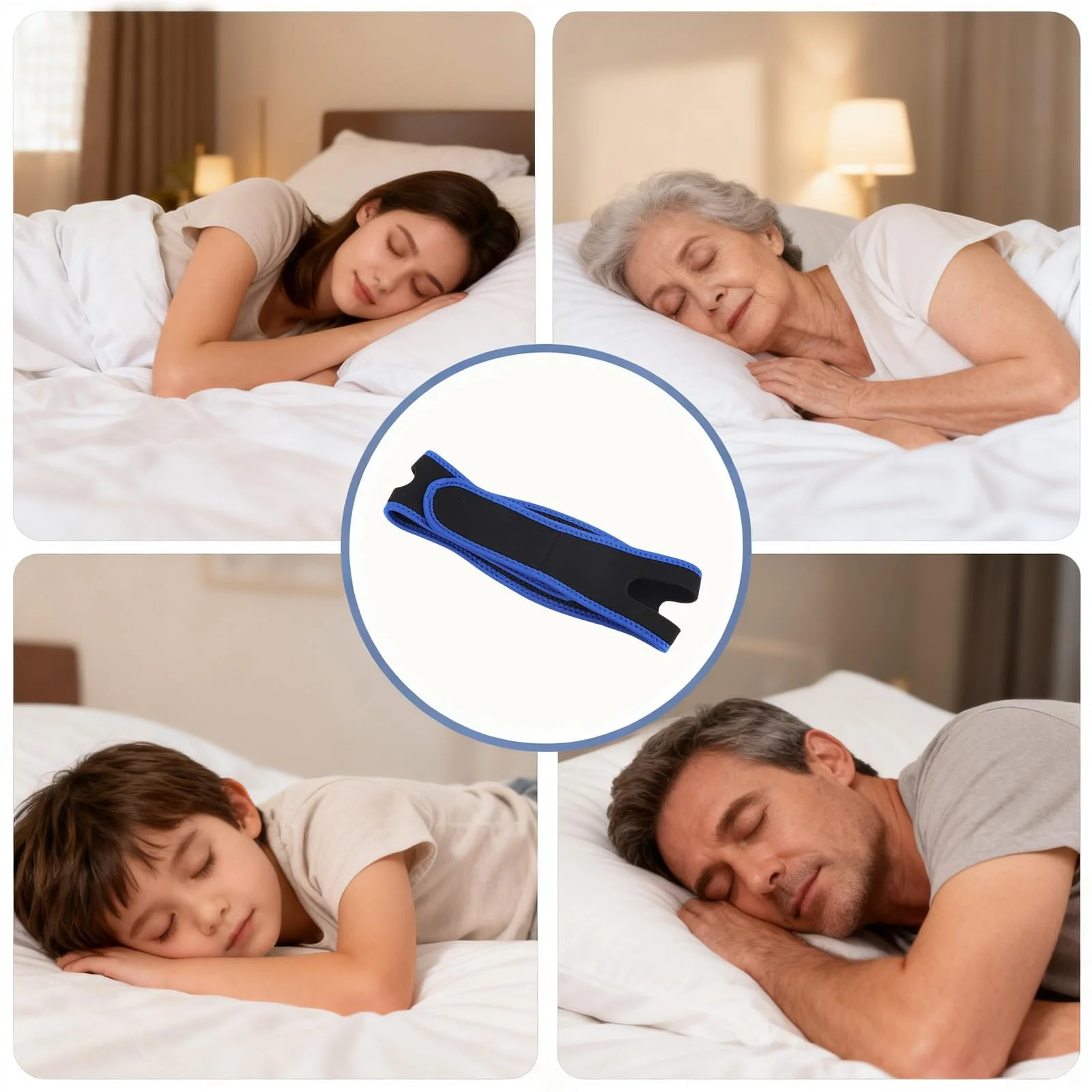 Ремешок против храпа при апноэ сна Маска для подбородка, дышащий дизайн, фото №3 Ремешок против храпа при апноэ сна Маска для подбородка, дышащий дизайн, фото №3