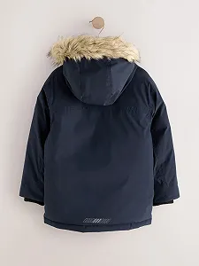 Парка Next для мальчиков, водоотталкивающая, утепленная, с искусственным мехом synthetic.ua - Фото 1