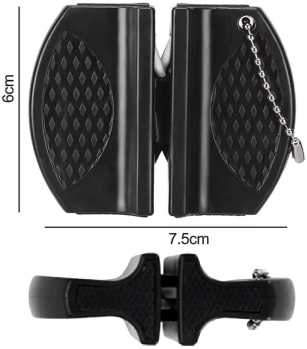 Точилка для ножей карманная керамическая двухступенчатая 7.5 x 5.8 x 2.5 см Black, фото №3