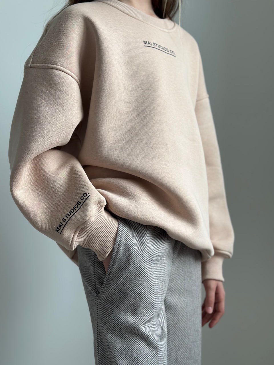 Стильный свитшот — шоколадный, бежевый и молочный — от 140 см до 164 см, фото №9 Стильный свитшот — шоколадный, бежевый и молочный — от 140 см до 164 см, фото №9