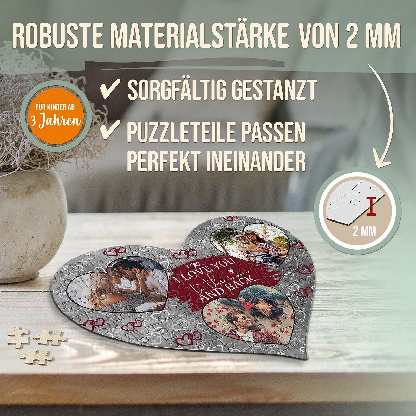 Пазл PR Print Royal DIY Photo Puzzle I Love You Сердце 63 элемента с металлической коробкой, фото №4