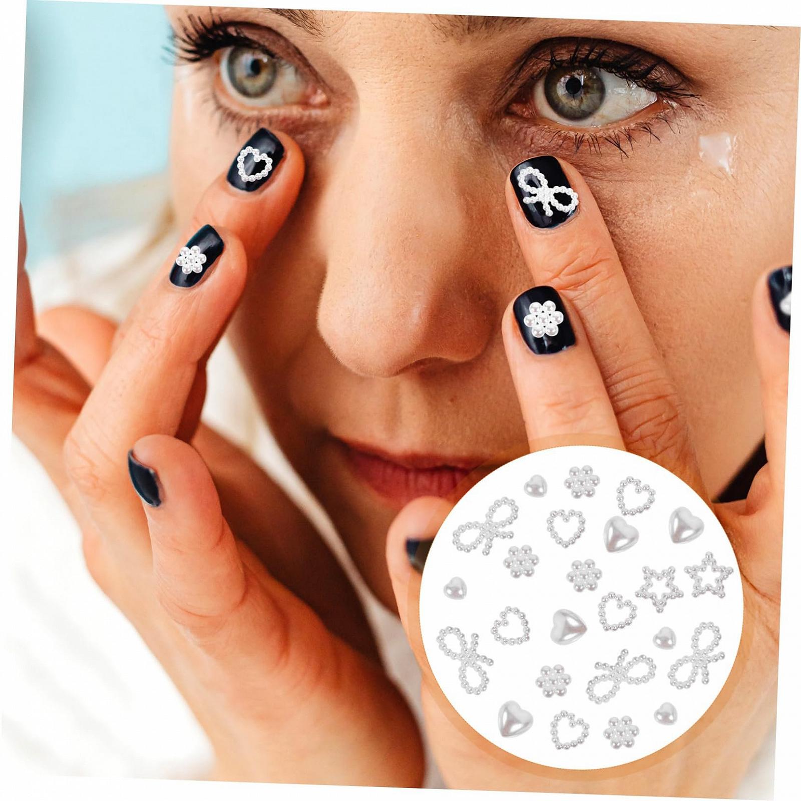 Намистини для нігтів PLAFOPE Перли Манікюр Перлинно-білий, фото №6