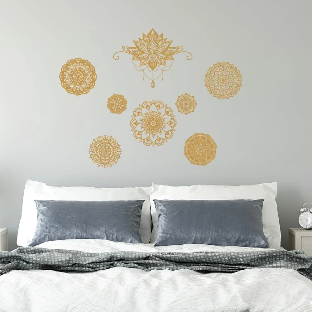 Наклейки на стіну SUPERDANT Mandala Золотисті Знімні DIY, фото №4