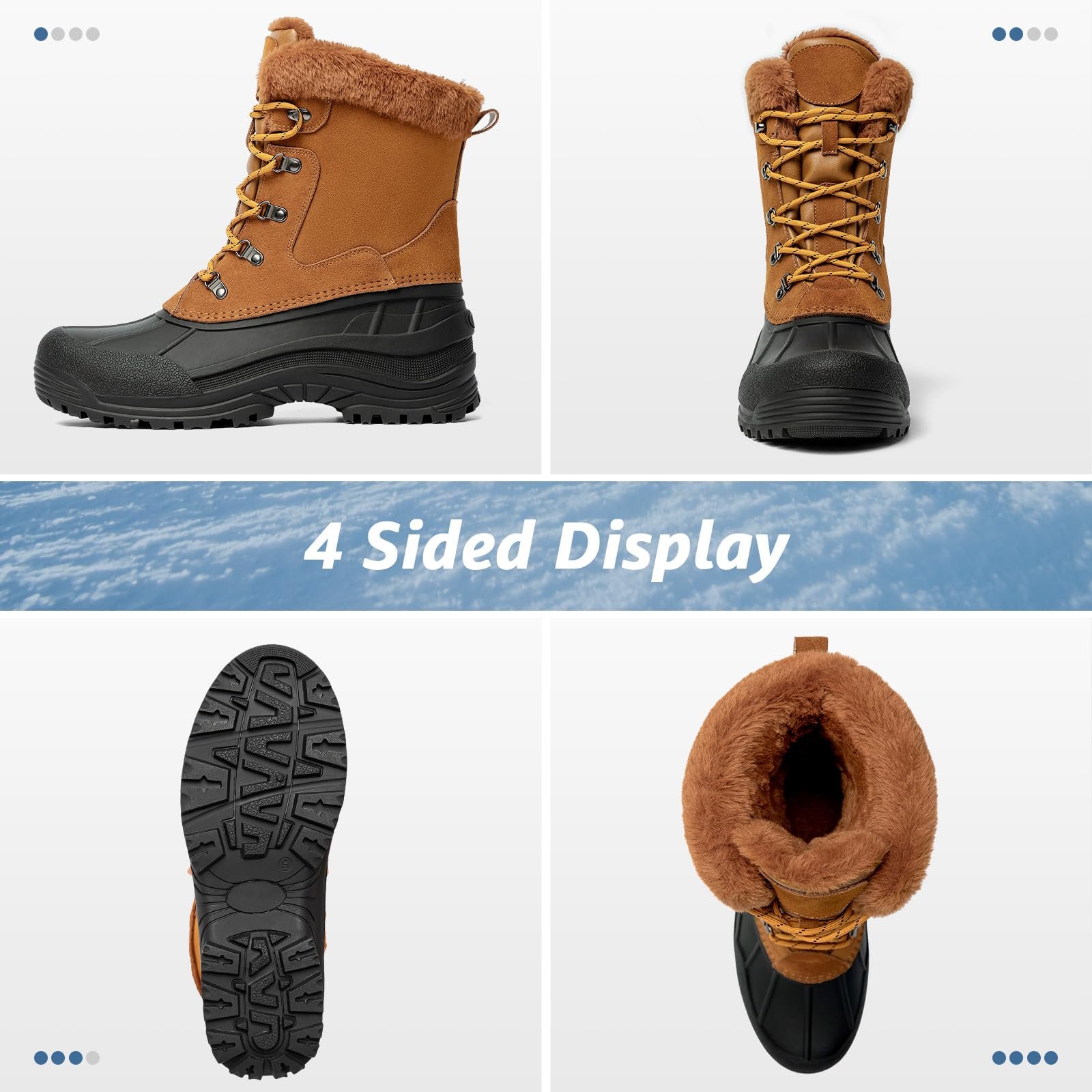 Чоловічі зимові черевики Kelway Водонепроникні, фото №7