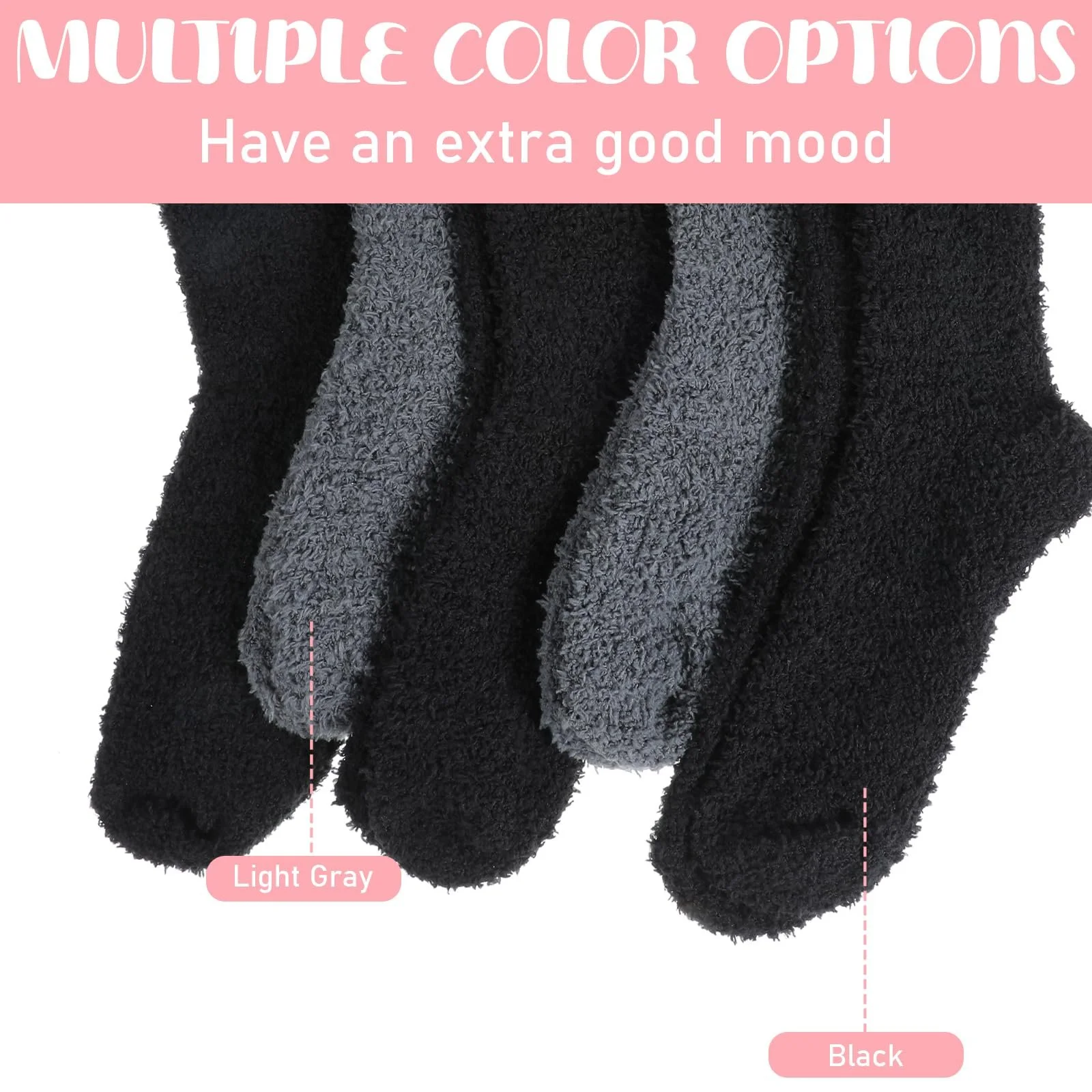 Носки Abeillo, 5 пар, тёплые носки из кораллового флиса, зимние носки, эластичные носки для сна, домашние носки для зимы, рождественские, фото №5