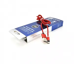 Магнитный кабель PiPo USB 2.0 Micro 1m 2А тканевая оплетка бронированный съемник Red BOX - Фото 1