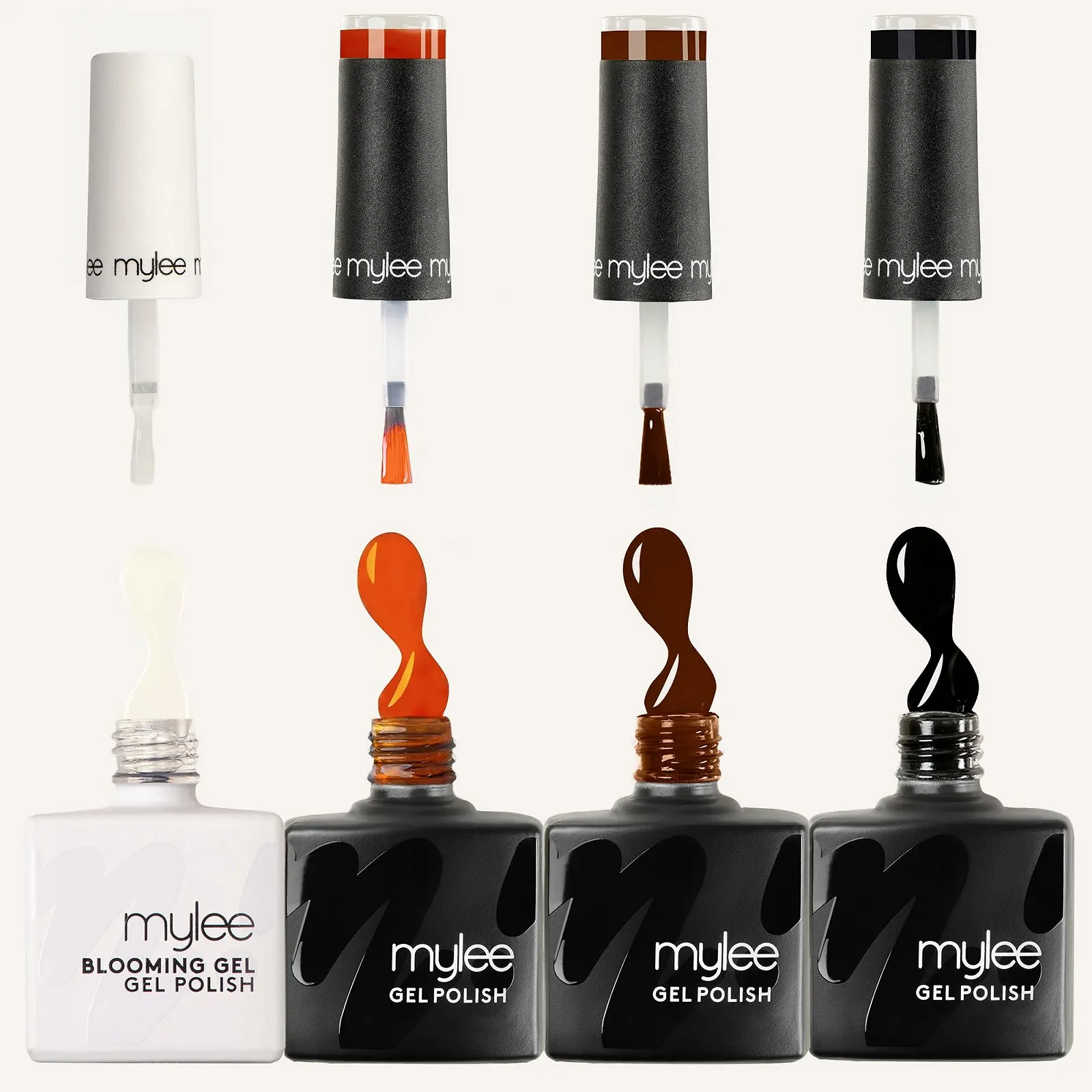 Гель-лак Mylee Tortie Quad: Простий акварельний дизайн нігтів з ефектом черепашачого панцира, фото №6