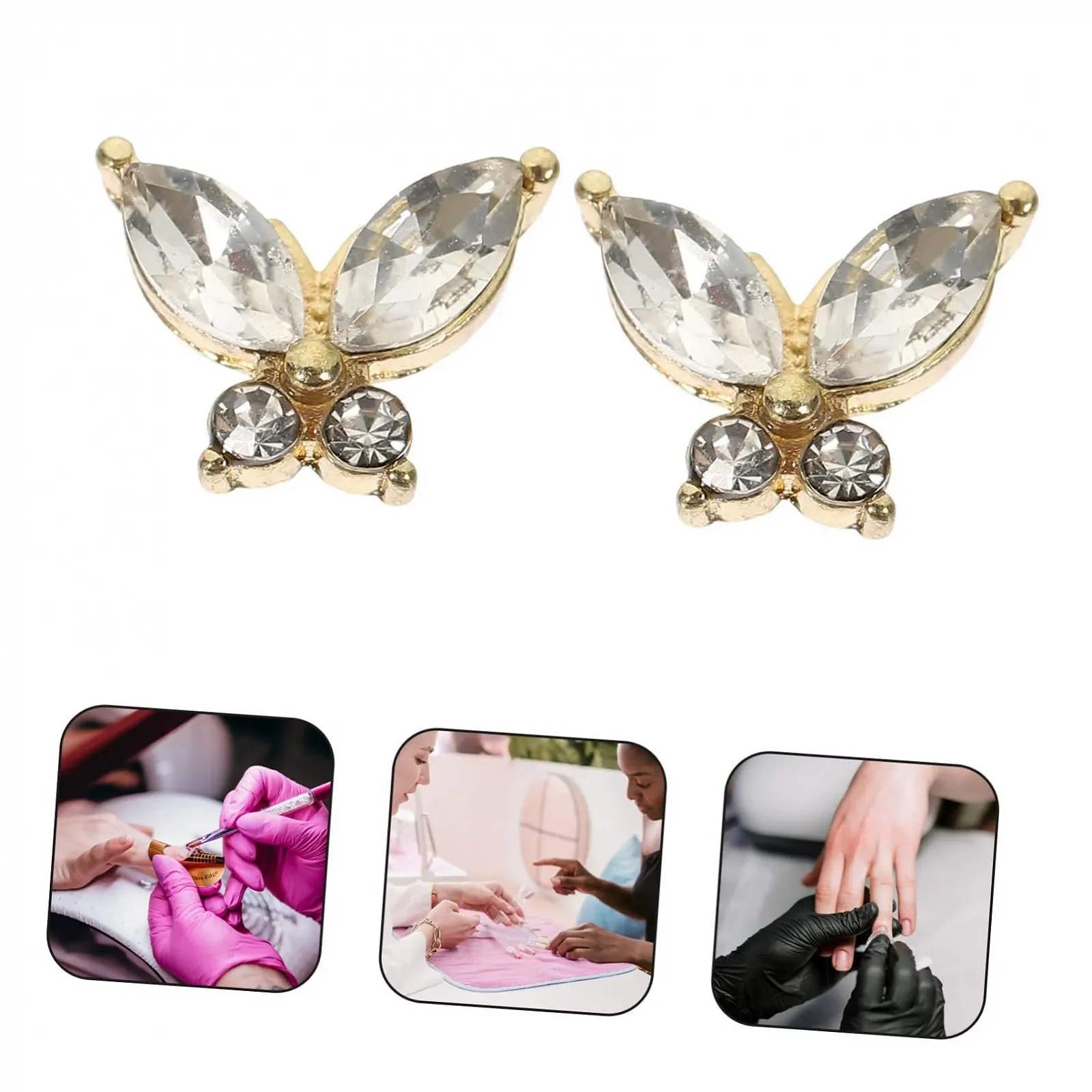 Украшения для ногтей Бабочки FRCOLOR 40шт, фото №6