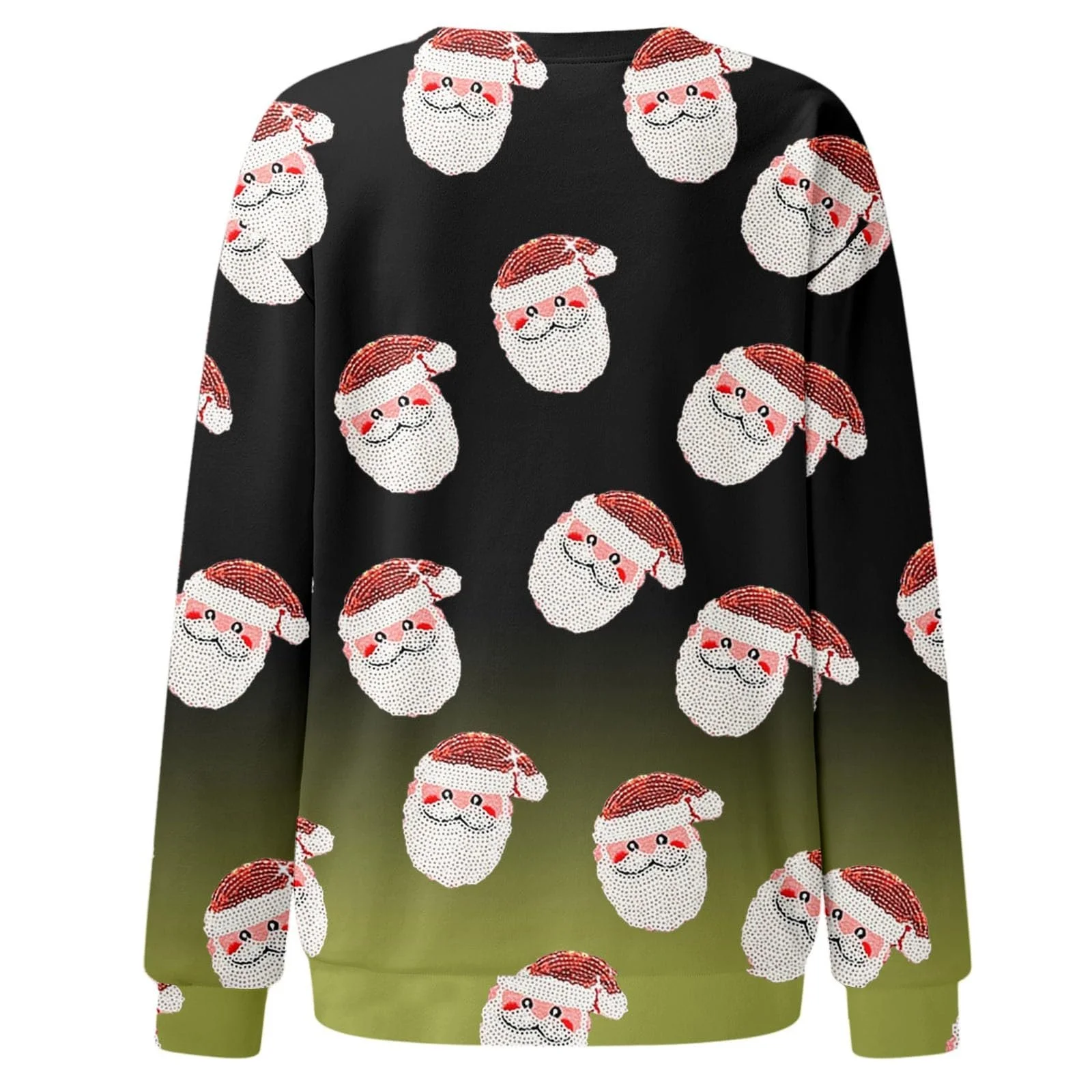 Рождественский свитер Женский Свитшот Рождественский с круглым вырезом Санта Клаус, фото №4 Рождественский свитер Женский Свитшот Рождественский с круглым вырезом Санта Клаус, фото №4