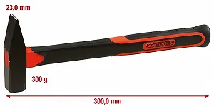 Слюсарний молоток KS Tools 142.1331 фібергласова ручка 300 г synthetic.ua - Фото 1