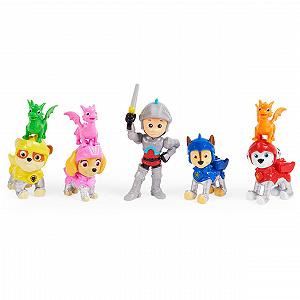 Игровой набор Paw Patrol Rescue Knights Райдер и щенки, 8 игрушечных фигурок - Фото 1