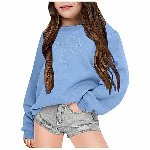 Світшот для дівчинки з круглим вирізом - Фото 1