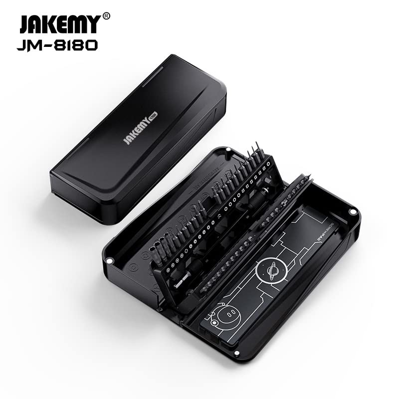 Набір викруток JAKEMY JM-8180A Precision з магнітними шліцьовими, хрестовими та Torx для ремонту мобільних телефонів, смарт-годинників та ПК, фото №2