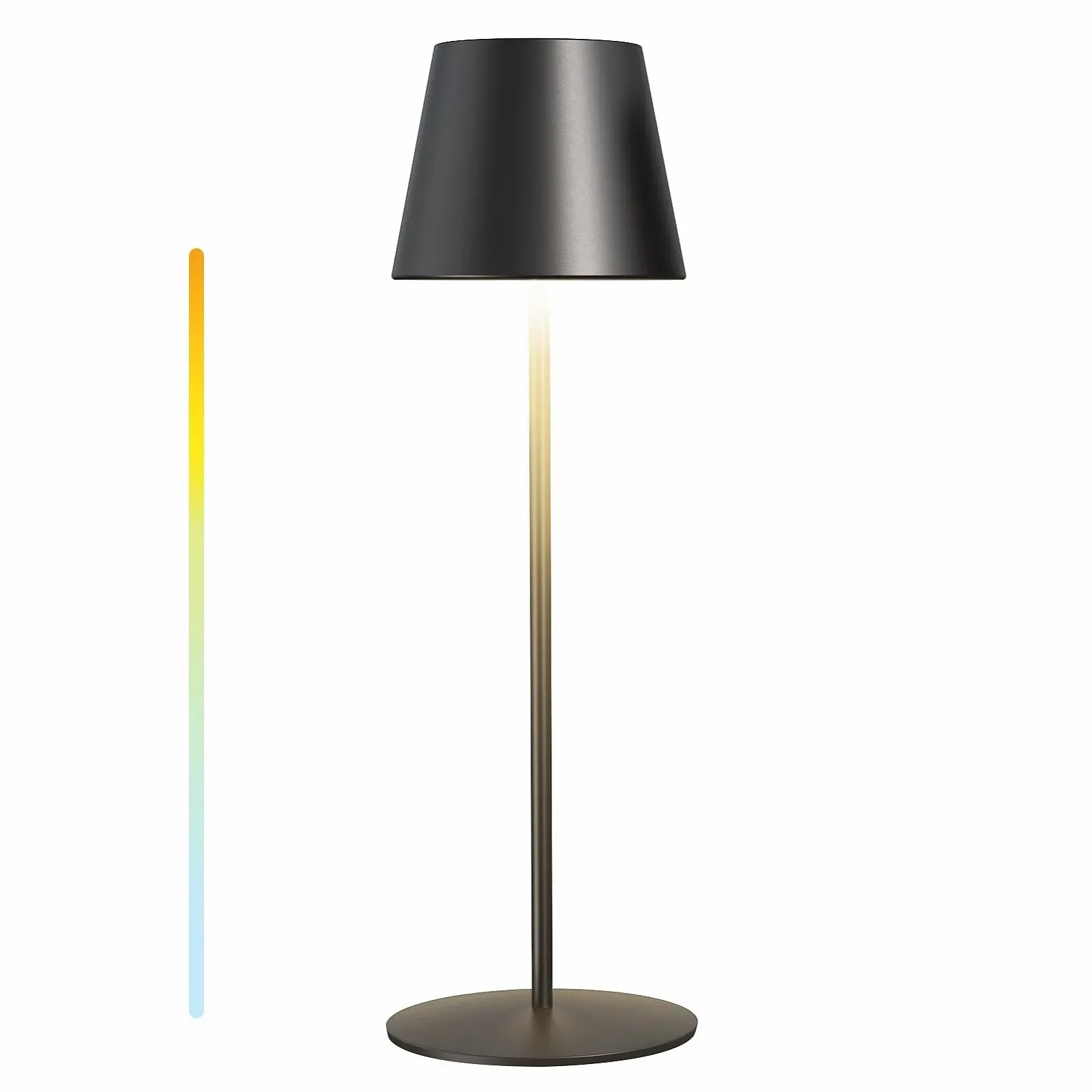 Настольная лампа LED Беспроводная Сенсорная Диммируемая 2700 K - 4000 K Акумуляторная IP54 Черная, фото №1