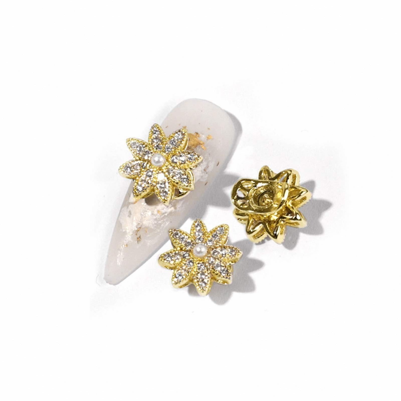 Вращающиеся роскошные 3D украшения для ногтей из циркона, 3 шт, хрустальные бриллианты для маникюра своими руками (Цвет: 04), фото №1