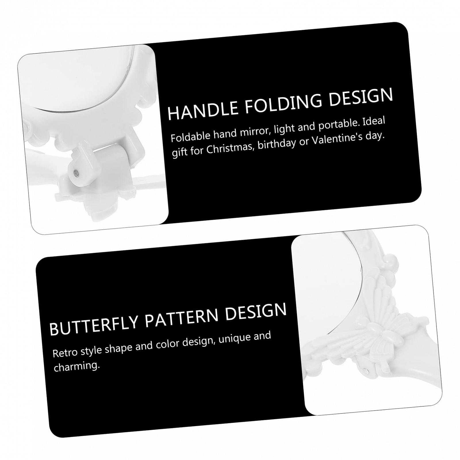 Люстерко Angoily 3St Griff Klappspiegel Vanity Mirror біле, фото №2 Люстерко Angoily 3St Griff Klappspiegel Vanity Mirror біле, фото №2