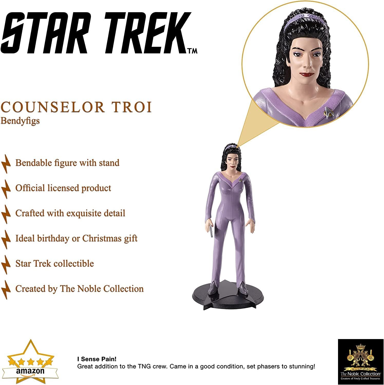 Фігурка згинальна Star Trek: The Next Generation Counselor TROI 19 см, фото №3