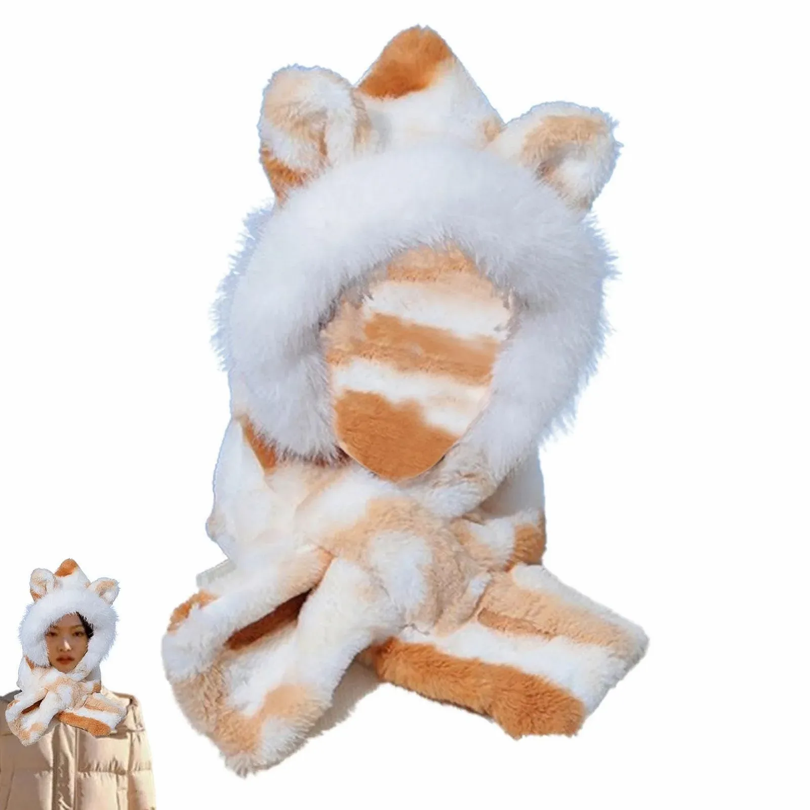 Теплая шапка-шарф с капюшоном, фото №5 Теплая шапка-шарф с капюшоном, фото №5