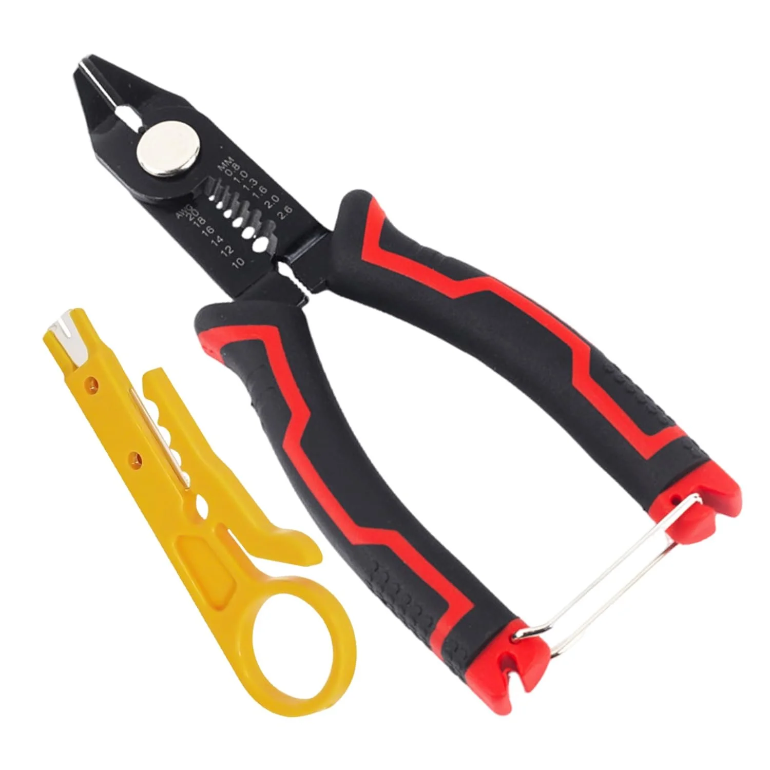 Набор стрипперов (диагональный и сетевой) 2 шт. Черный/Красный и Желтый, фото №1
