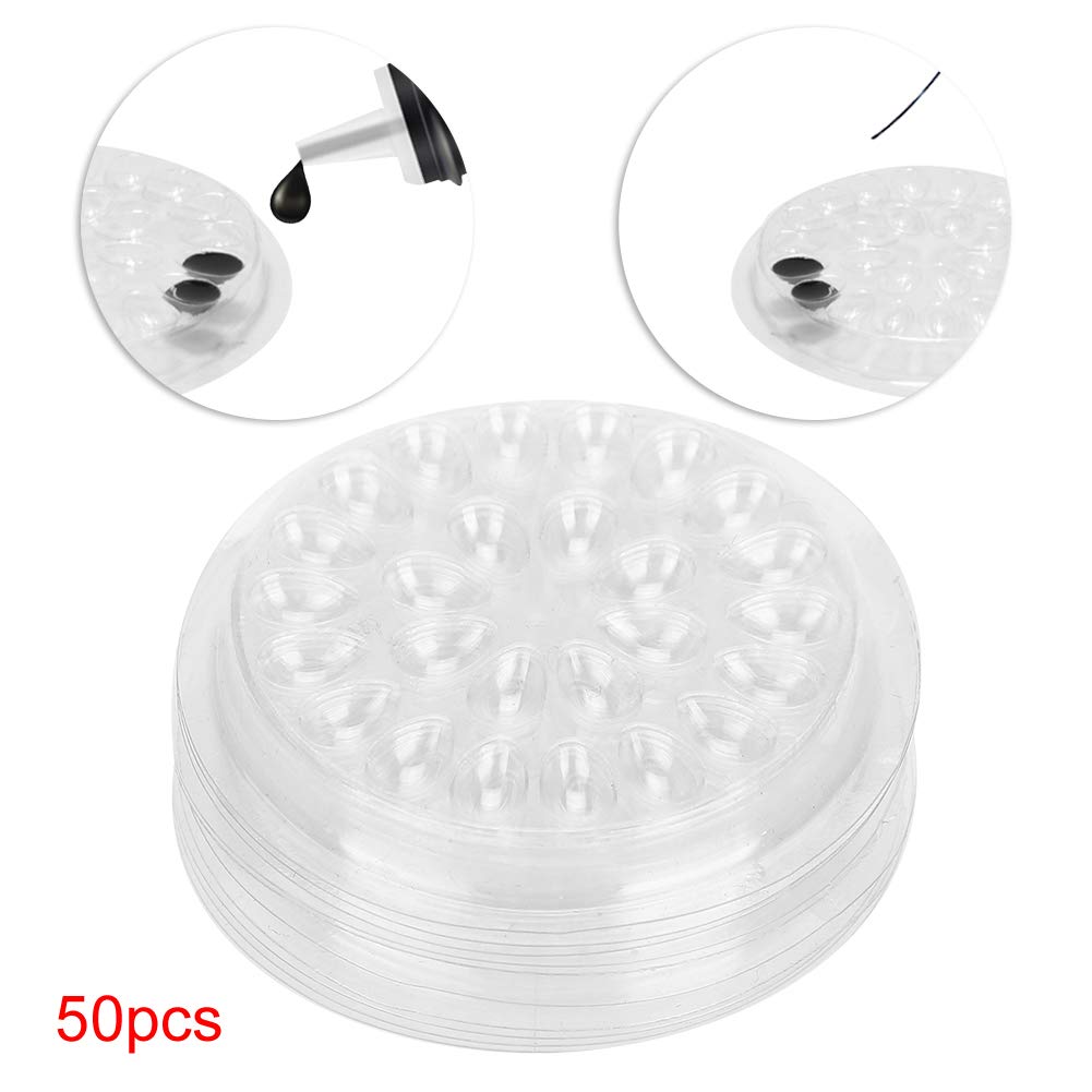 Підставка ANGGREK Eyelash Glue Holder одноразова прозора пластикові для клею для нарощування вій набір 50 штук, фото №1