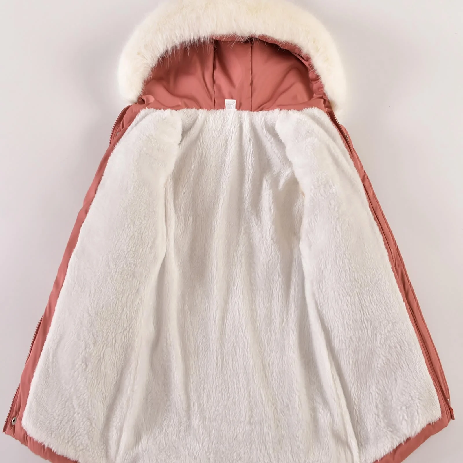 Унісекс Дитяча Зимова Куртка Тепле Зимове Пальто з Хутряним Капюшоном, фото №6