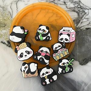 Джибитсы панда panda животное Jibbitz 9 шт аксессуары Крокс украшение Dz_137 - Фото 1