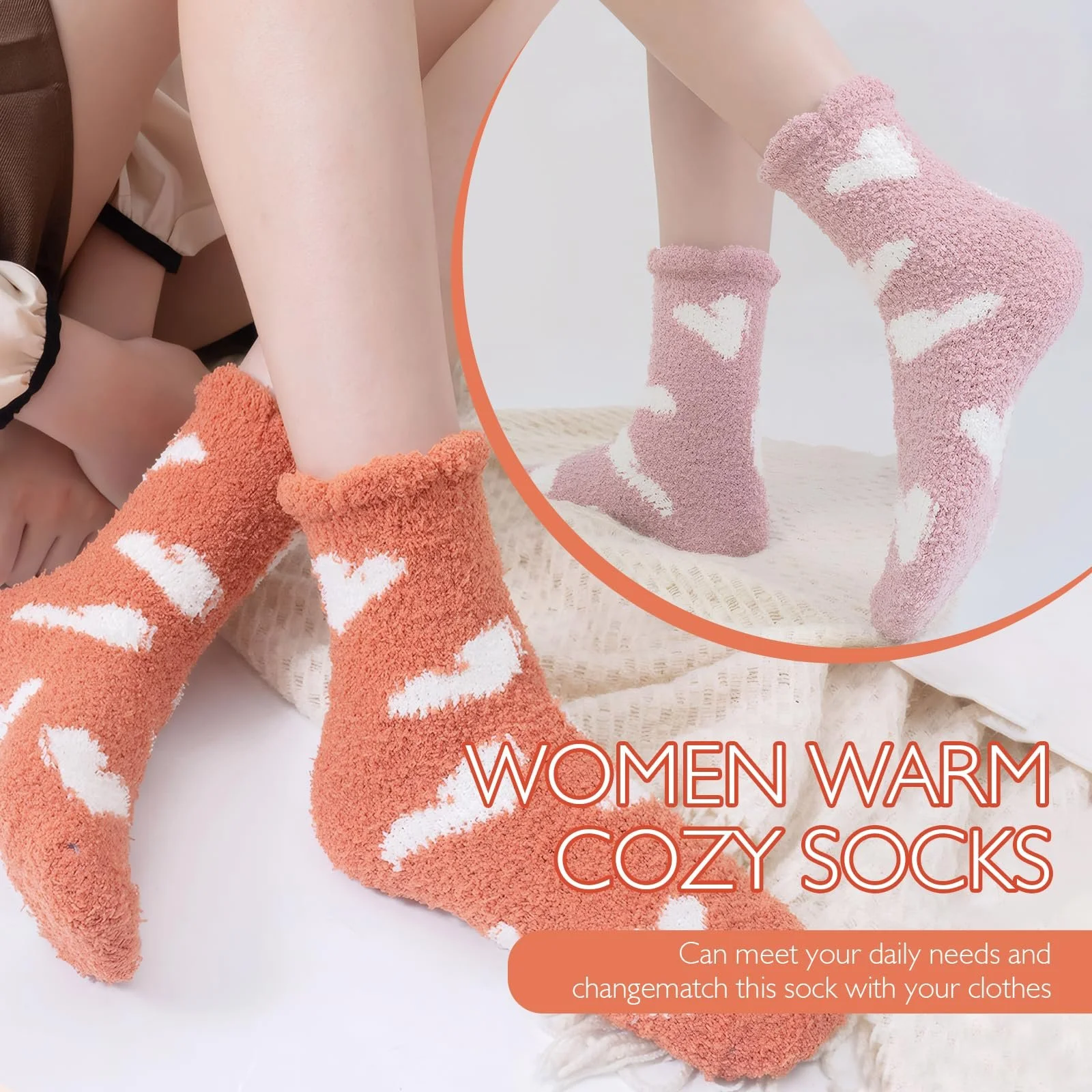 Шкарпетки Жіночі 39-42 М'які Кораловий Фліс (5 пар), фото №5