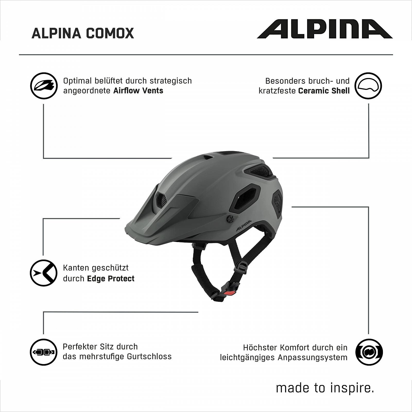 Шлем велосипедный ALPINA COMOX регулируемый, фото №6