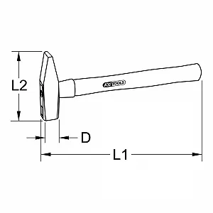 Кувалда KS Tools 142.1228 з ясеневою ручкою 10000 г synthetic.ua - Фото 1