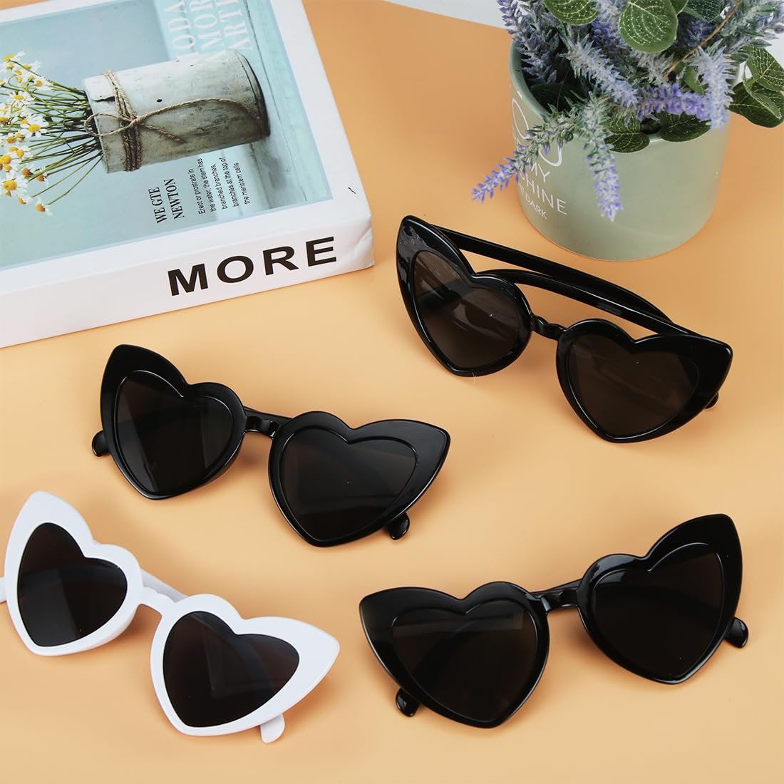 Сонцезахисні окуляри Серце Meleager Чорний/Рожевий, фото №4