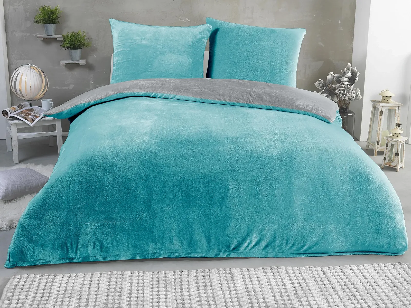 Постільна білизна Teddy Nicky 'Cashmere feel' плюшева двостороння для зими 135 x 200 см, фото №1