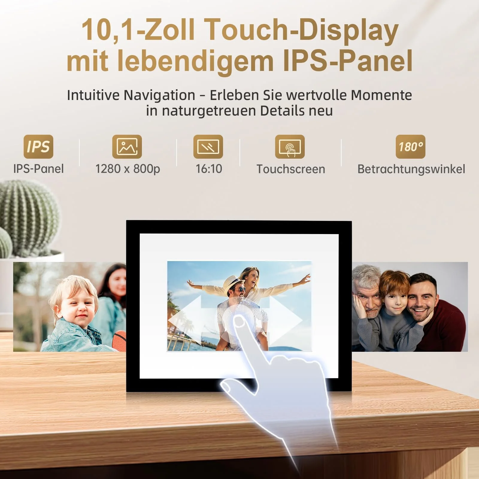 Цифровая фоторамка Rollei Smart Frame WiFi 110 10.1 Inch 1280 x 800 IPS Touchscreen 32 GB Black, фото №8