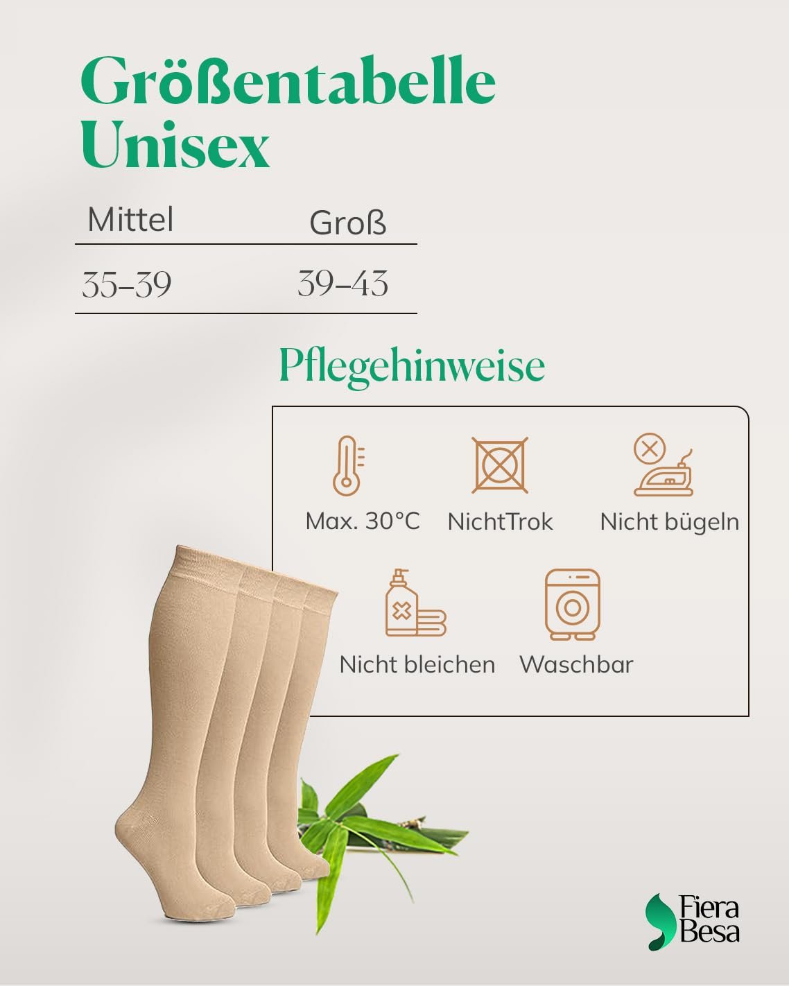Женские бамбуковые носки Гольфы 5 пар Мягкие и эластичные Бесшовные Усиленные пятка и носок Сделано в Европе Удобные Дышащие Светло-бежевый, темно-синий, черный, белый 35-38 & 39-42, фото №2