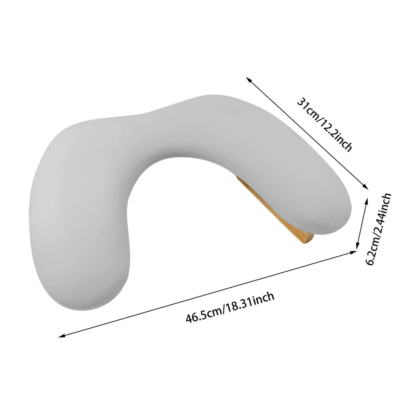 Підлокітник Generic, подушка для рук для манікюру, сіра, фото №3