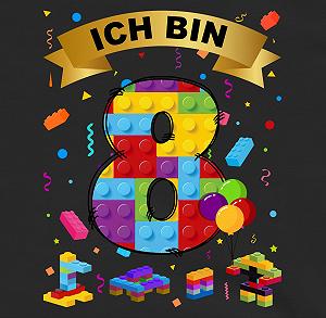 Свитшот Детский Джемпер Shirtracer 8th Birthday - I Am 8 Building Blocks synthetic.ua - Фото 1